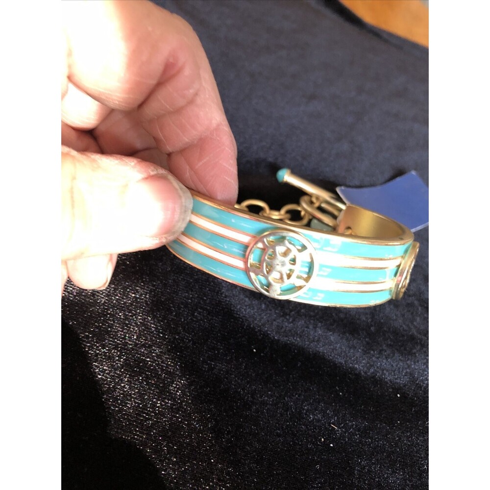 NWT Vineyard Haven Bracelet Cuff Turquoise Color Shells w/ Crystal